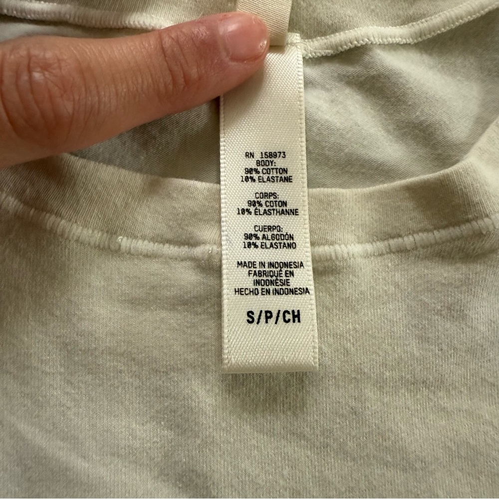 Skims Cotton Jersey T Shirt - color bone, small - Picture 3 of 5